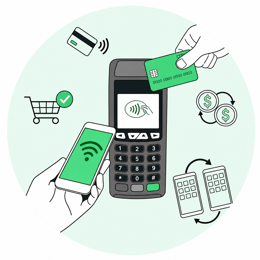 Contactless card and mobile payments at a POS terminal
